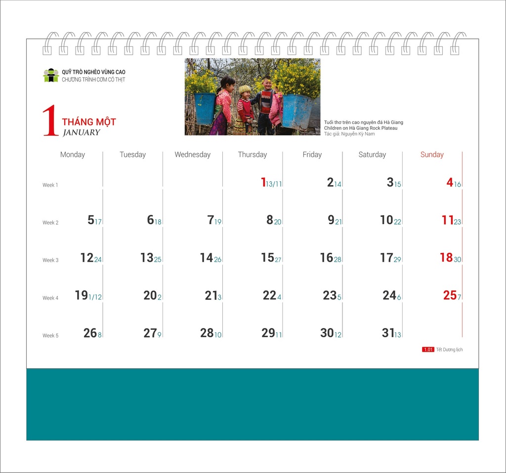 LỊCH BÀN TRẺ EM 2026