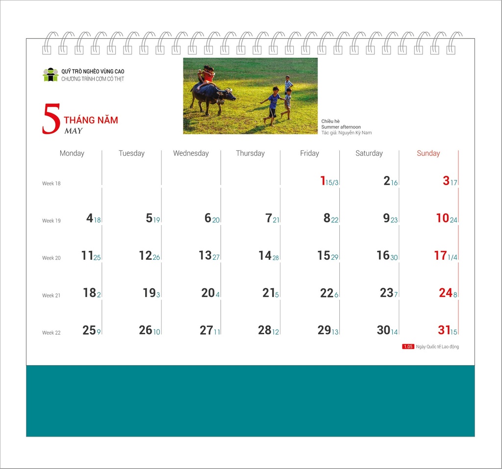 LỊCH BÀN TRẺ EM 2026