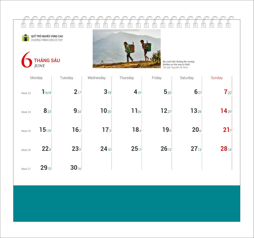 LỊCH BÀN TRẺ EM 2026