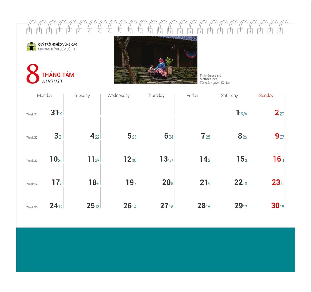 LỊCH BÀN TRẺ EM 2026