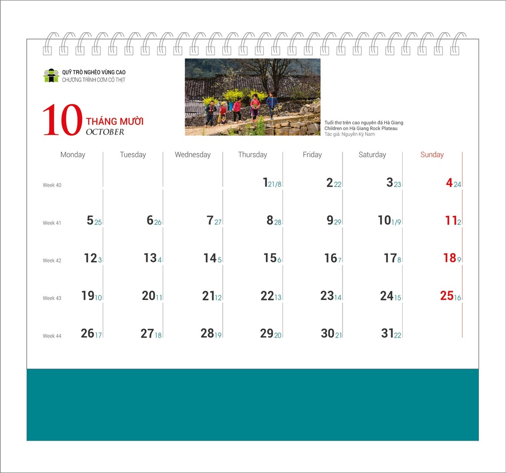 LỊCH BÀN TRẺ EM 2026