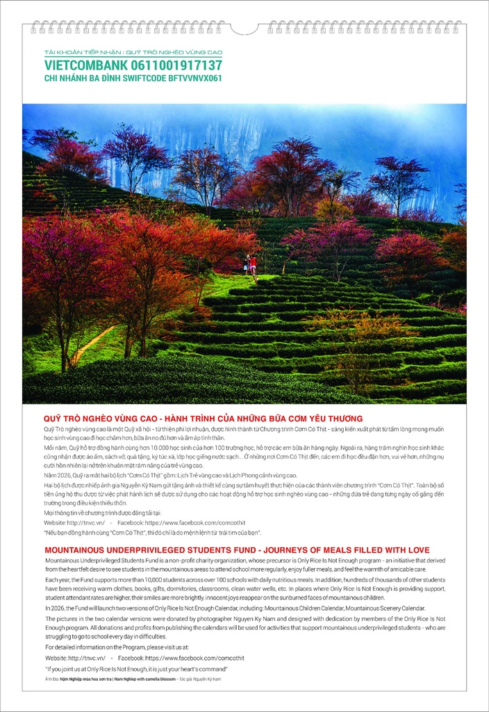 LỊCH TREO TƯỜNG PHONG CẢNH 2026