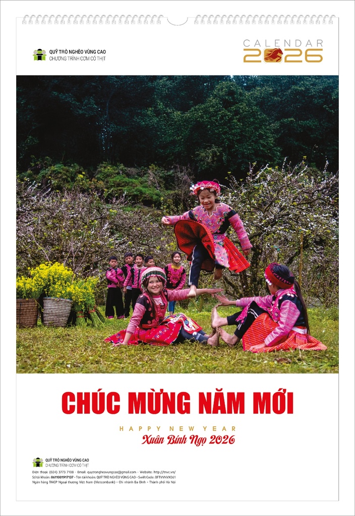 LỊCH TREO TƯỜNG TRẺ EM 2026